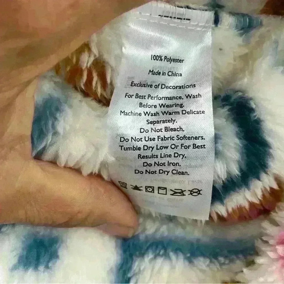 Eddie Bauer Midweight Plush Quarter Zip Fleece Pullover Vanilla Aztec Small - Picture 7 of 8